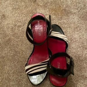 EUC Nine West zebra print heels, size 7.5